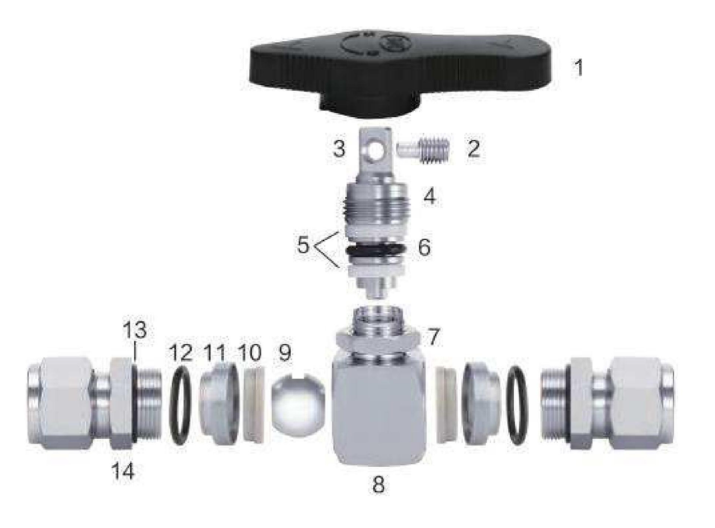 3pc Ball Valve-6000psig Material Of Construction B