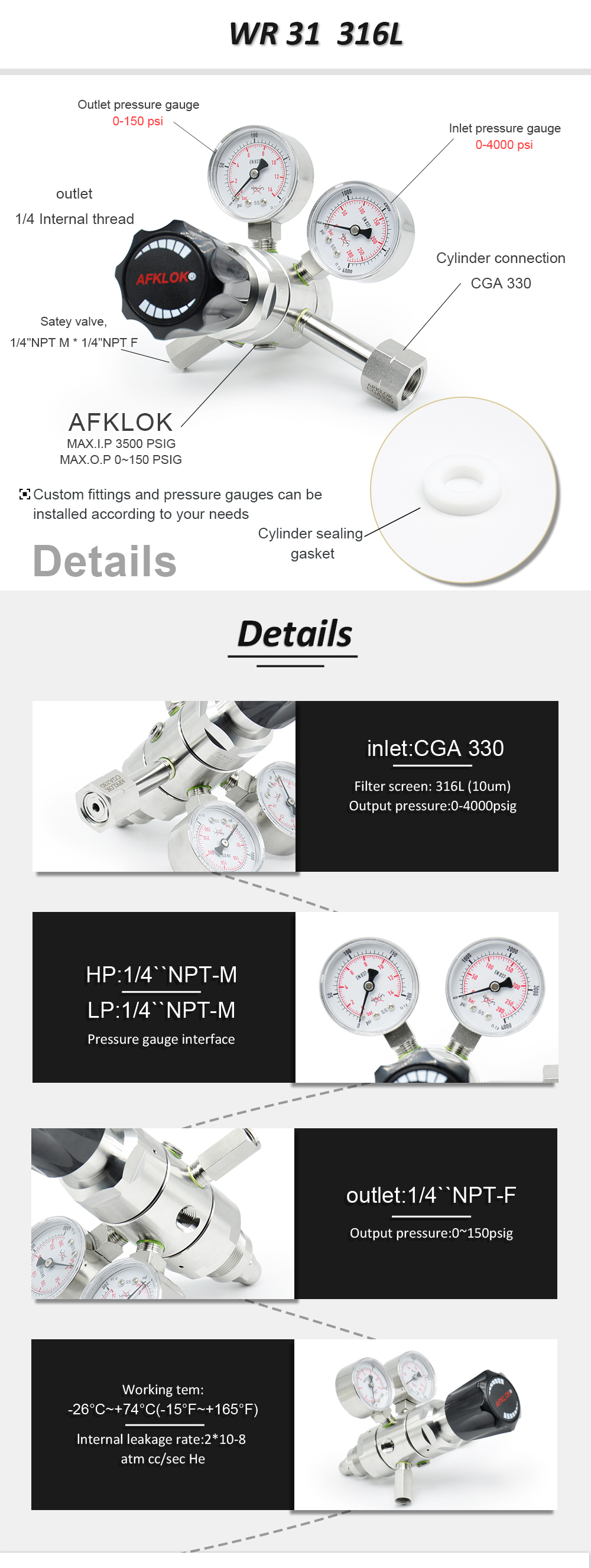 dual stage co2 regulators